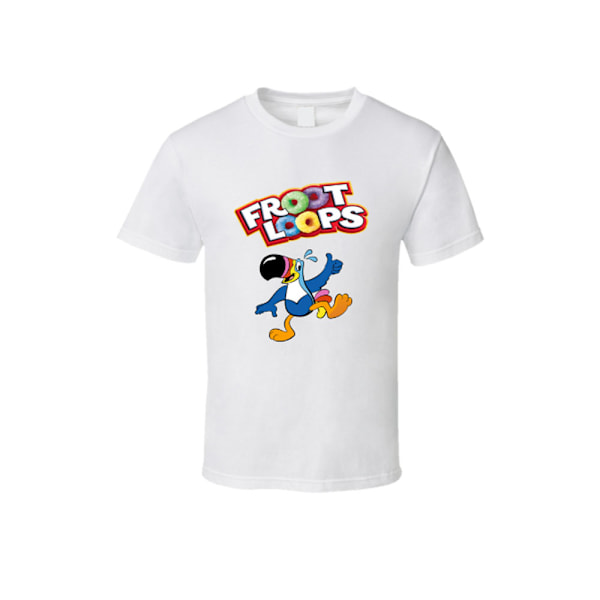 Kelloggs Mens Froot Loops Toucan Sam T-Shirt S Vit White S