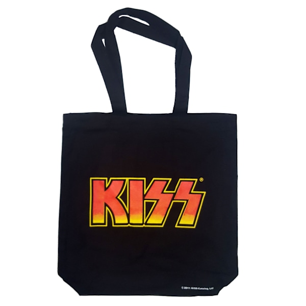 Kiss Faces Bomull Logotyp Tote Bag One Size Svart Black One Size