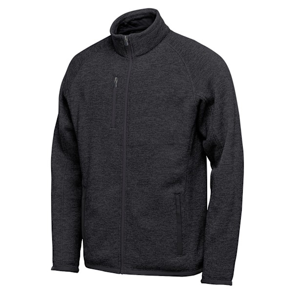 Stormtech Herr Avalante Heather Full Zip Fleece Jacka XXL Svart Black XXL