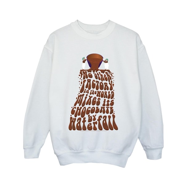 Willy Wonka Boys Chocolate Waterfall Sweatshirt 12-13 år Vit White 12-13 Years