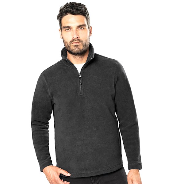 Kariban Enzo 1/4 Zip Fleece Top 2XL Mörkgrå Dark Grey 2XL