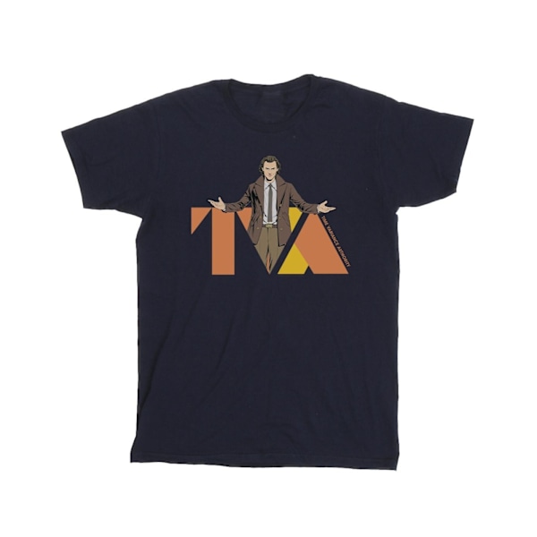 Marvel Girls Loki TVA Pose Bomull T-shirt 3-4 år Marinblå Navy Blue 3-4 Years