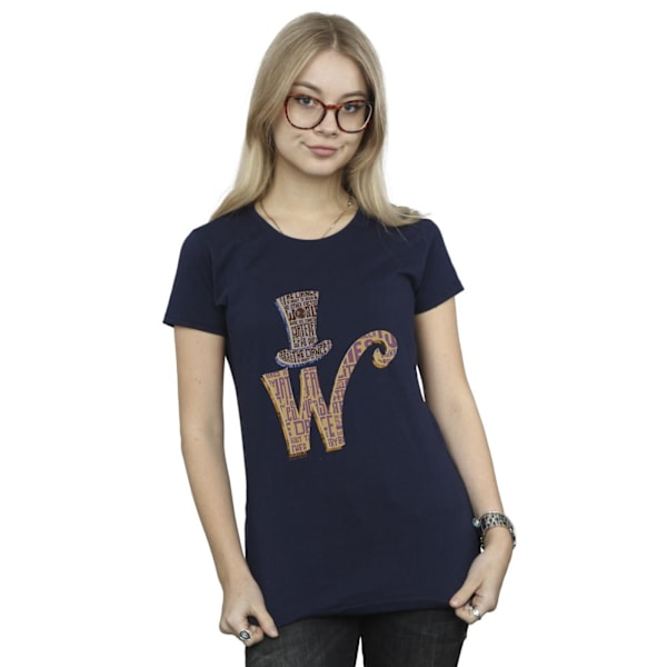 Willy Wonka Dam/Dam W Logotyp Mössa Bomull T-shirt S Marinblå Navy Blue S