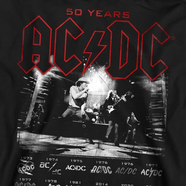 AC/DC Unisex Vuxen Logo Stack Sweatshirt S Svart Black S