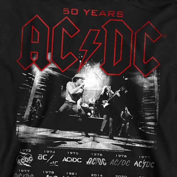 AC/DC Unisex Vuxen Logotyp Stack Sweatshirt M Svart Black M
