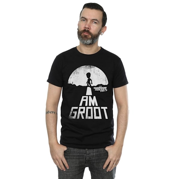 Marvel Herrar Guardians Of The Galaxy I Am Groot Vit T-shirt L Black L