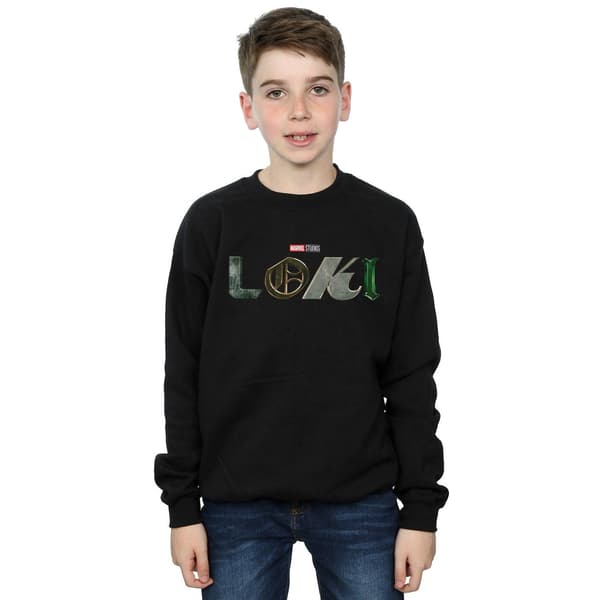 Marvel Pojkar Loki Logotyp Tröja 12-13 År Svart Black 12-13 Years
