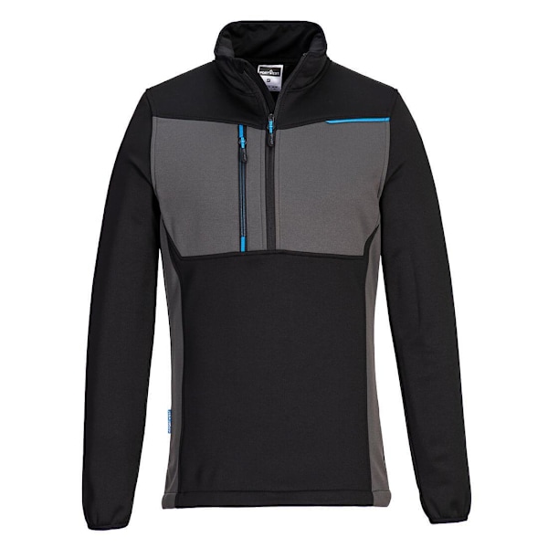 Portwest Herr WX3 Halv Zip Fleece Top S Svart Black S