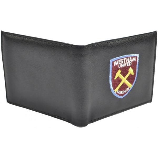 West Ham United FC Broderad Bi-Fold Plånbok One Size Svart Black One Size