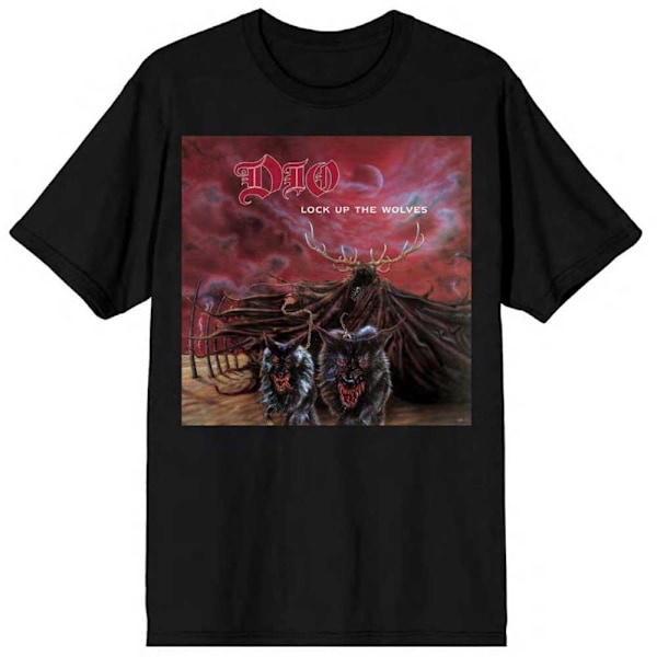 Dio Unisex Adult Lock Up The Wolves T-Shirt XL Svart Black XL