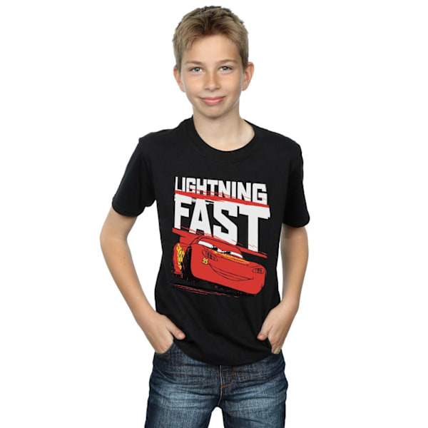 Cars Boys Lightning Fast Bomull T-shirt 7-8 år Svart Black 7-8 Years