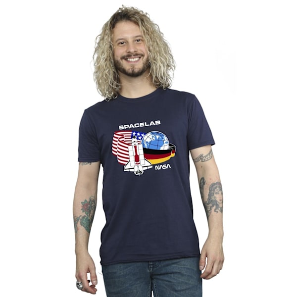 NASA Herr Space Lab T-shirt 4XL Marinblå Navy Blue 4XL