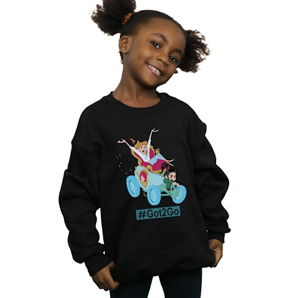 Disney Girls Wreck It Ralph Cinderella Och Vanellope Sweatshirt Black 9-11 Years