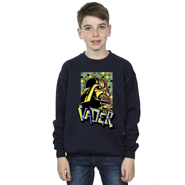 Star Wars Boys Vader Graffiti Pop Art Sweatshirt 3-4 år Marinblå Navy Blue 3-4 Years
