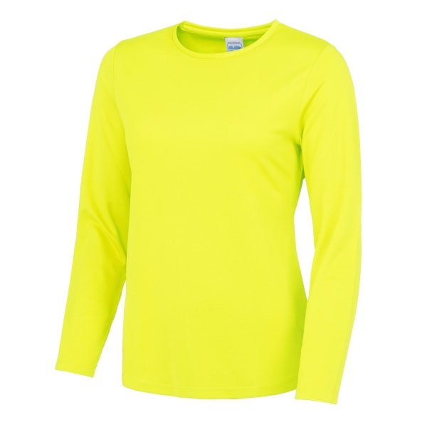 AWDis Cool Dam/Dam Girlie Långärmad T-shirt 14 UK Elec Electric Yellow 14 UK