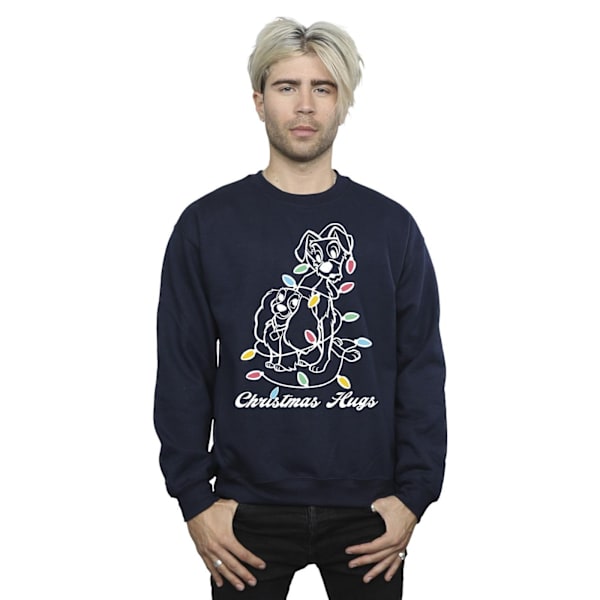 Disney Herr Lady And The Trump Julkramar Sweatshirt XL Marinblå Navy Blue XL