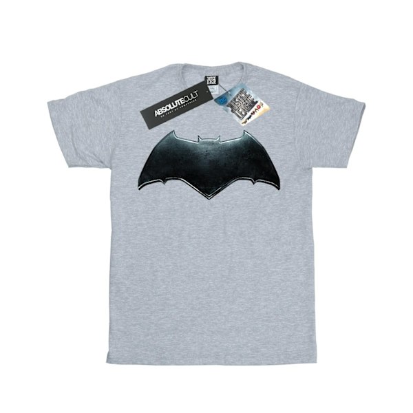 DC Comics Girls Justice League Movie Batman Emblem Bomull T-shirt Sports Grey 7-8 Years