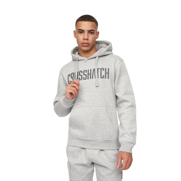 Crosshatch Mens Holdouts Hoodie S Grey Marl Grey Marl S