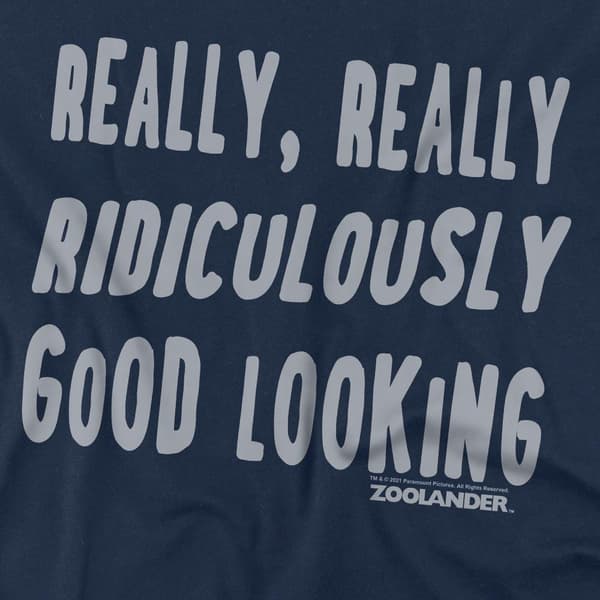 Zoolander Herr Derek Zoolander T-Shirt M Marinblå Navy M