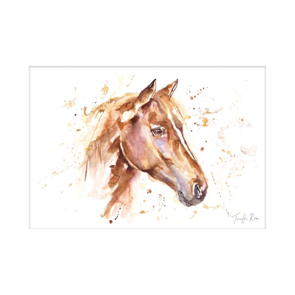 Jennifer Rose Glorious Hästtryck 40cm x 30cm Brun Brown 40cm x 30cm