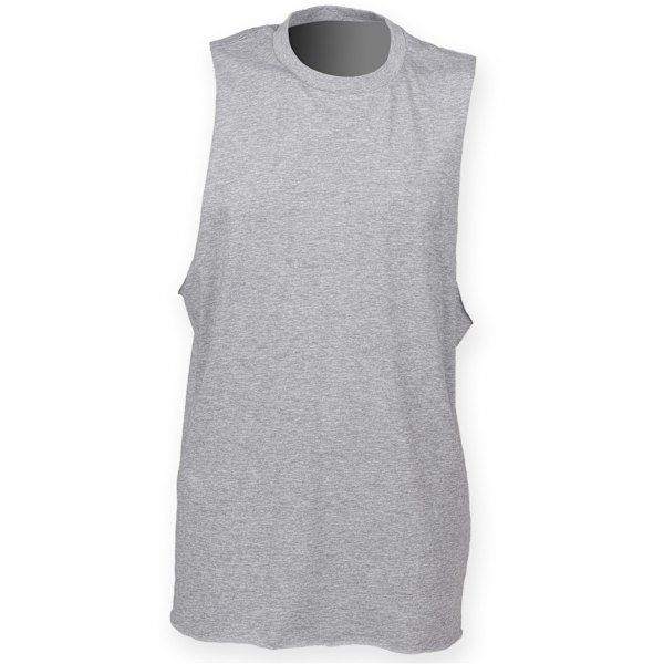 Skinnifit Herr High Neck Slash Armhole Väst XS Heather Grey Heather Grey XS