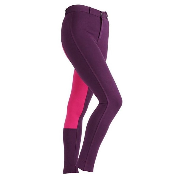 Wessex Girls Tvåfärgade Jodhpurs 7-8 År Lila/Rosa Purple/Pink 7-8 Years