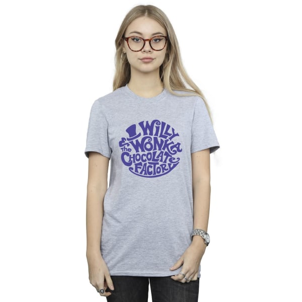 Willy Wonka & The Chocolate Factory Dam/Damer Skriven Logotyp Co Sports Grey XXL