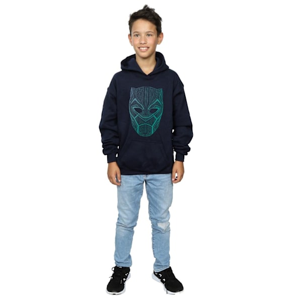 Marvel Boys Black Panther Tribal Mask Hoodie 5-6 år Marinblå Navy Blue 5-6 Years