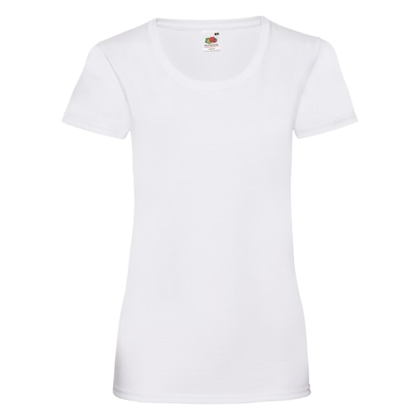 Fruit Of The Loom Dam/Kvinnors Lady-Fit Valueweight Kortärmad T-shirt White S