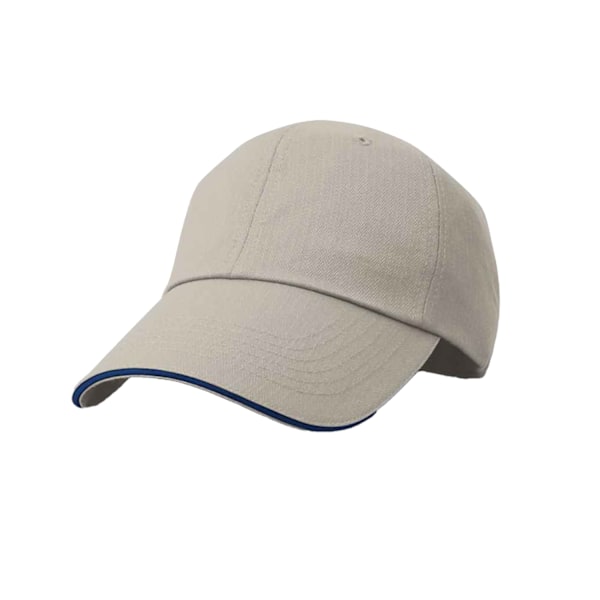 Result Unisex Herringbone Kontrastfärg Sandwich Peak Basebollkeps Tan/Navy One size