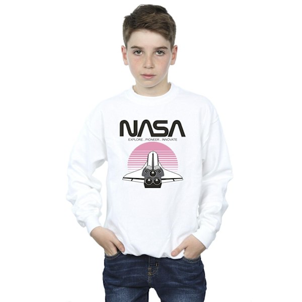 NASA Boys Space Shuttle Sunset Sweatshirt 12-13 år Vit White 12-13 Years