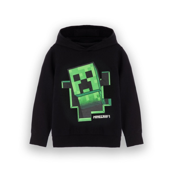 Minecraft Creeper Hoodie för barn/barn 7-8 år Svart/grön Black/Green 7-8 Years