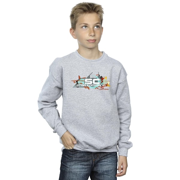 Disney Boys Lightyear Star Command Grafisk Titel Sweatshirt 12- Sports Grey 12-13 Years