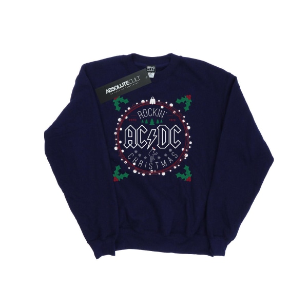 AC/DC Herr Christmas Circle Sweatshirt 3XL Marinblå Navy Blue 3XL