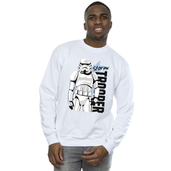 Star Wars Stormtrooper Sweatshirt för män 5XL Vit White 5XL