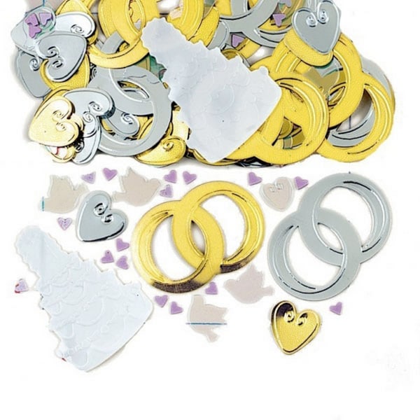 Amscan Metallic Jumbo Konfetter - Bridal Bells One Size Guld/Silver Gold/Silver One Size