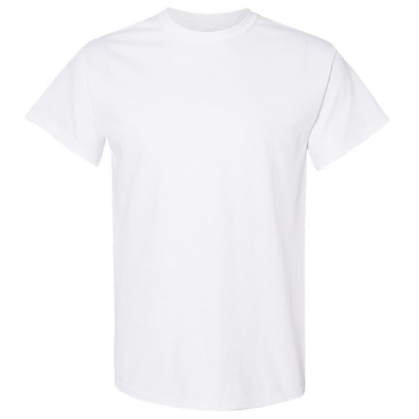 Gildan Herr T-shirt i tung bomull med korta ärmar 3XL Vit White 3XL