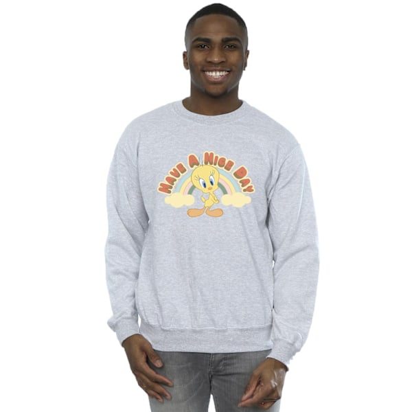 Looney Tunes Have A Nice Day Sweatshirt 5XL Sports Grey för män Sports Grey 5XL