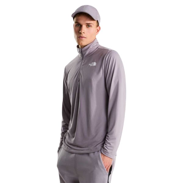The North Face Herr Logotyp Quarter Zip Långärmad T-shirt M Grå Grey M