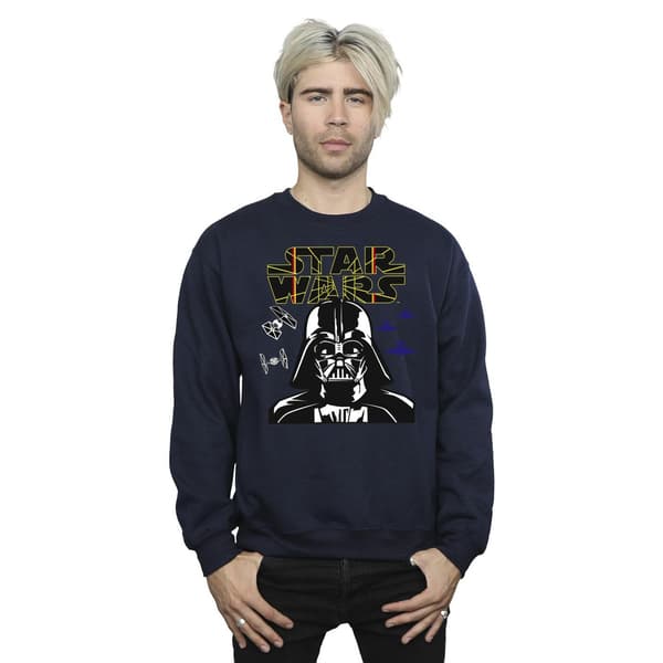 Star Wars Herr Darth Vader Comp Logo Sweatshirt L Marinblå Navy Blue L