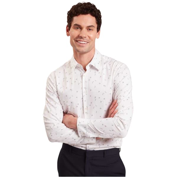 Ted Baker Herr Blommig Slim Långärmad Skjorta XXL Vit White XXL