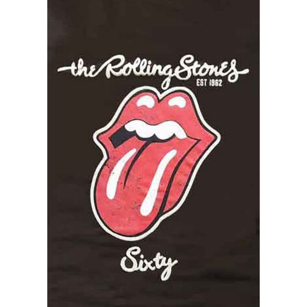 The Rolling Stones Dam/Damer Sixty Plastered Suede T-Shirt Black S