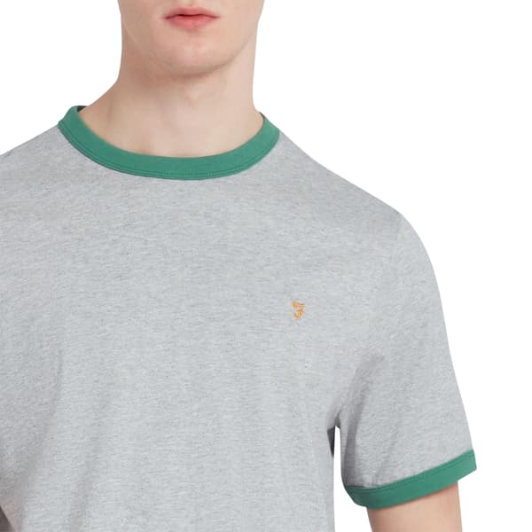 Farah Groves Ringer T-shirt för män S Grå Grey S