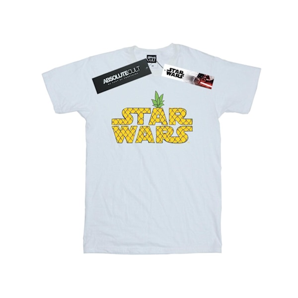 Star Wars Dam/Damer Ananaslogotyp Bomull Boyfriend T-shirt White S