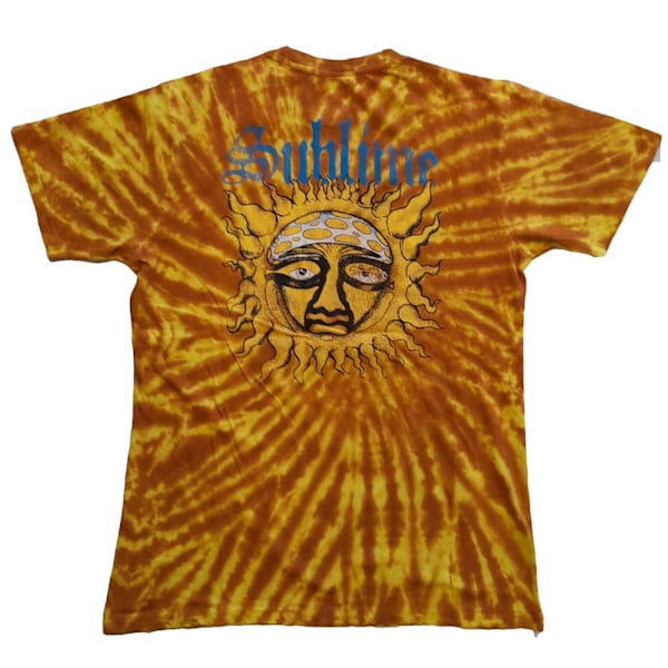 Sublime Unisex Adult Sun Face Tie Dye T-Shirt M Orange Orange M
