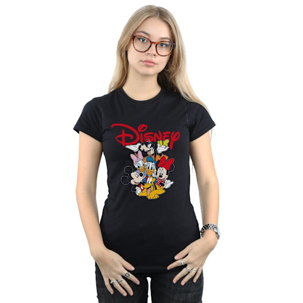 Disney Dam/Kvinnor Mickey Mouse Crew Bomull T-shirt M Svart Black M
