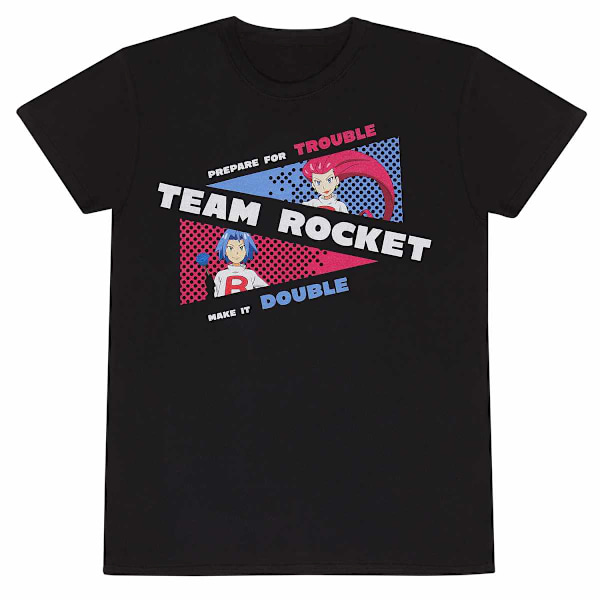 Pokemon Unisex Vuxen Team Rocket T-Shirt S Svart Black S