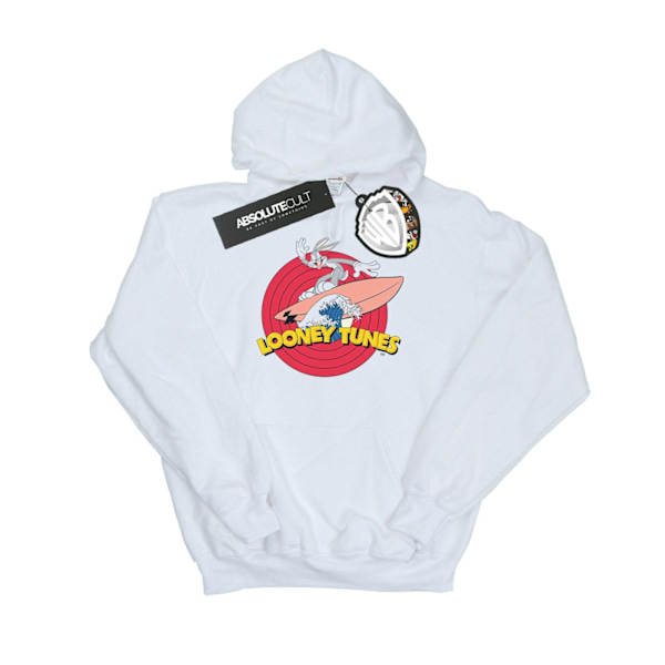 Looney Tunes Girls Bugs Bunny Surfing Hoodie 7-8 år Vit White 7-8 Years