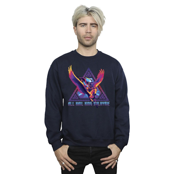 Marvel Herr Thor Love And Thunder Valkyrie Sweatshirt 5XL Marinblå Navy Blue 5XL