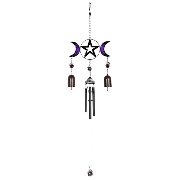 Something Different Triple Moon Vindklocka En Storlek Lila/Svart Purple/Black One Size